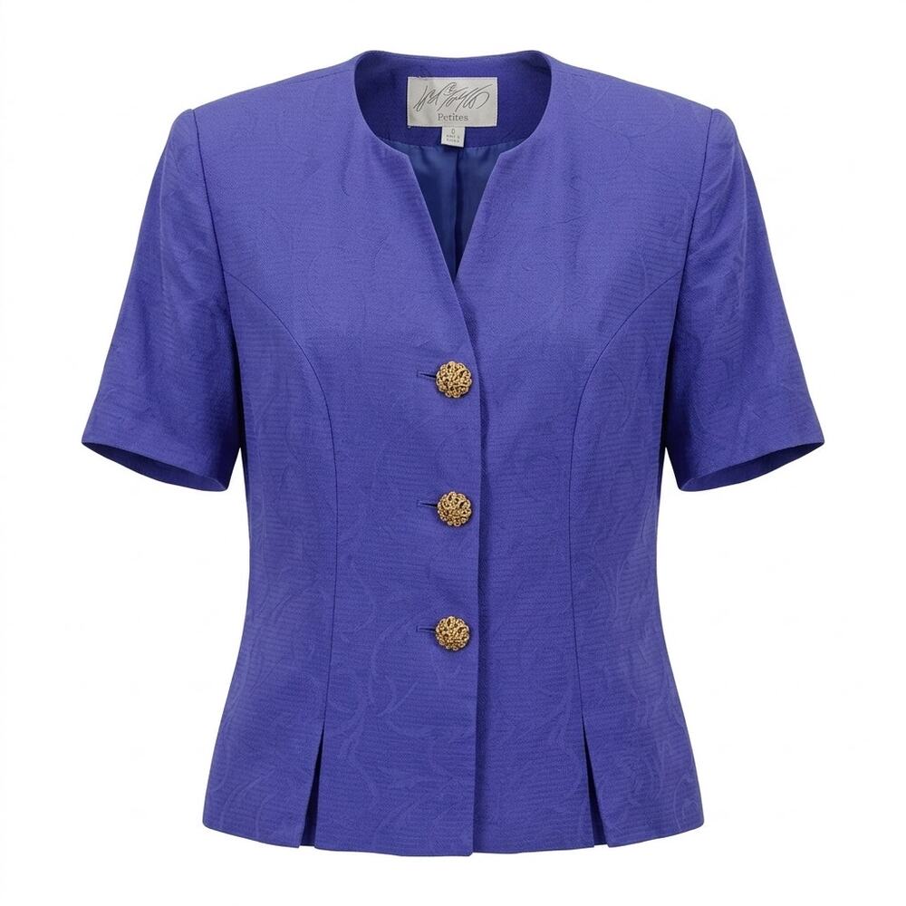 Vintage Lord & Taylor Lined V-Neck Lightweight Blazer Jacket Women Size 8P